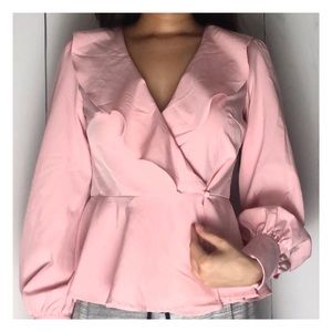 Ruffled Blouse in Pink